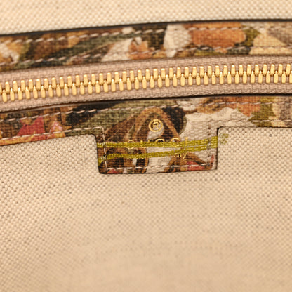 Gucci GG Supreme Monogram Ophidia Flora Print Large Duffle Bag Beige Blue Multicolor 7 of 12