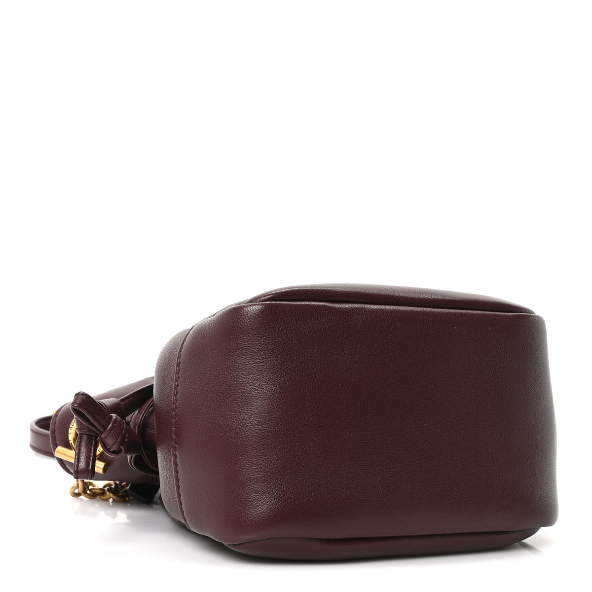 Saint Laurent Lambskin Matelasse Monogram Mini Jamie Shoulder Pouch Bag Rouge Cabernet 4 of 10