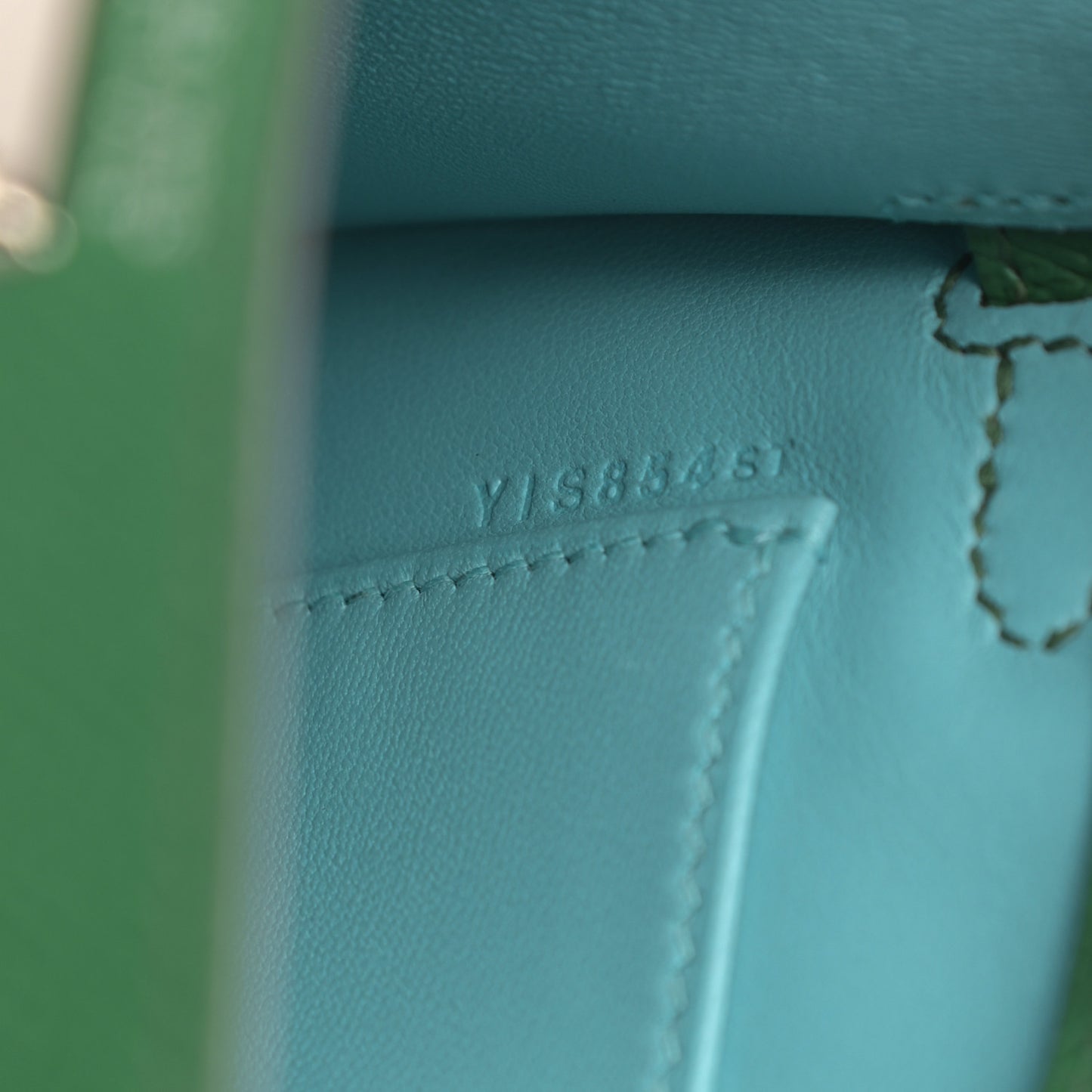 Epsom Verso Mini Kelly Sellier 20 Cactus Bleu Atoll