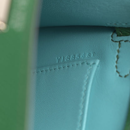 Hermes Epsom Verso Mini Kelly Sellier 20 Cactus Bleu Atoll 7 of 11