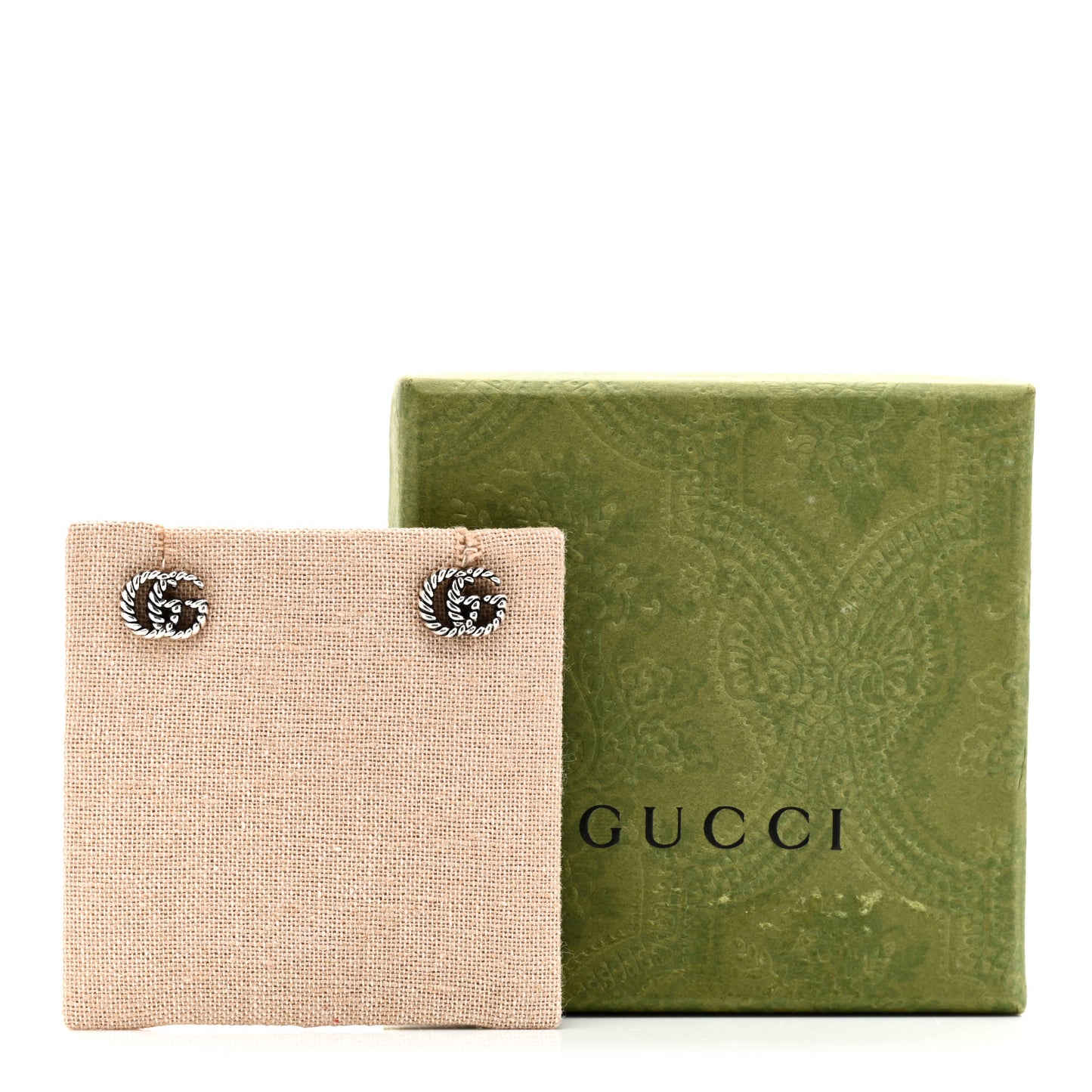 Sterling Silver Torchon Double G Earrings