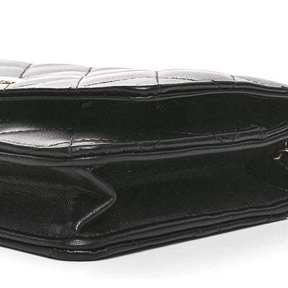 Chanel Lambskin Quilted Trendy CC Wallet On Chain WOC Black 11 of 12