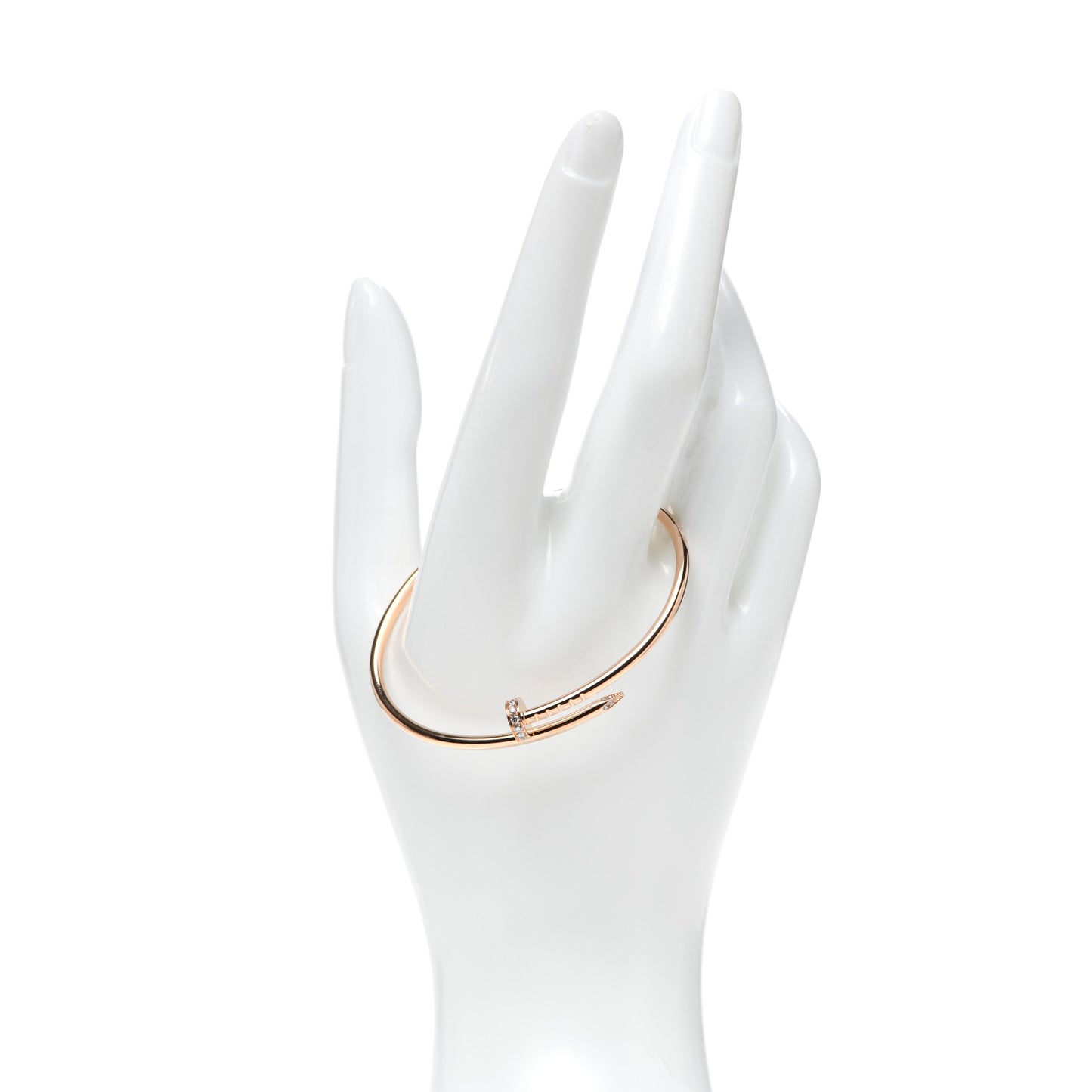 18K Pink Gold Diamond Small Juste Un Clou Bracelet 16