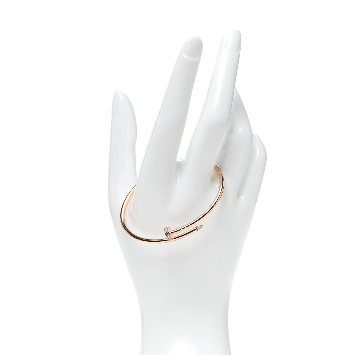 Cartier 18K Pink Gold Diamond Small Juste Un Clou Bracelet 16 2 of 5