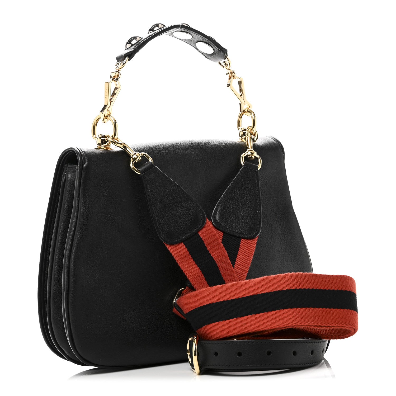 GUCCI バッグ Gucci Roxy Calfskin Web Mini Blondie Shoulder Bag Blondie Black