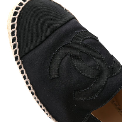 Chanel Satin Grosgrain Espadrilles 39 Black 11 of 12