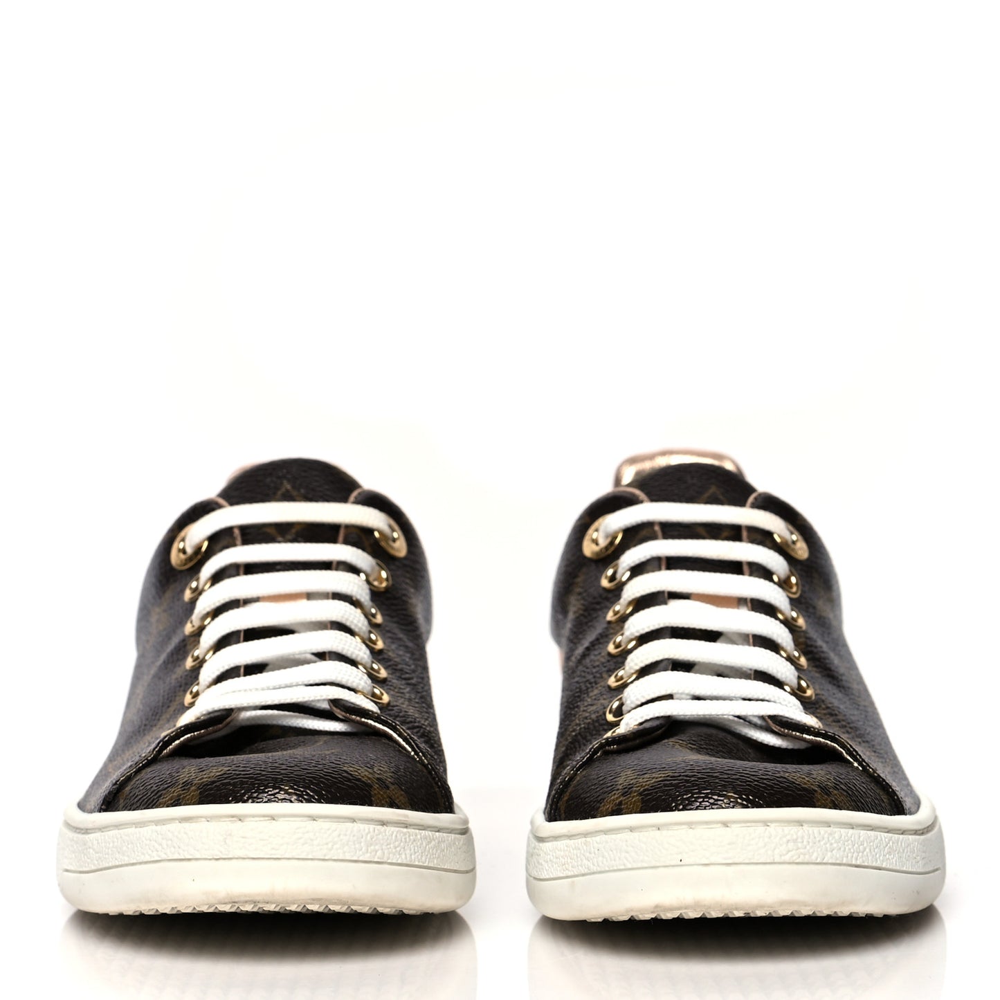 Patent Monogram Frontrow Sneakers 36.5 Rose Gold