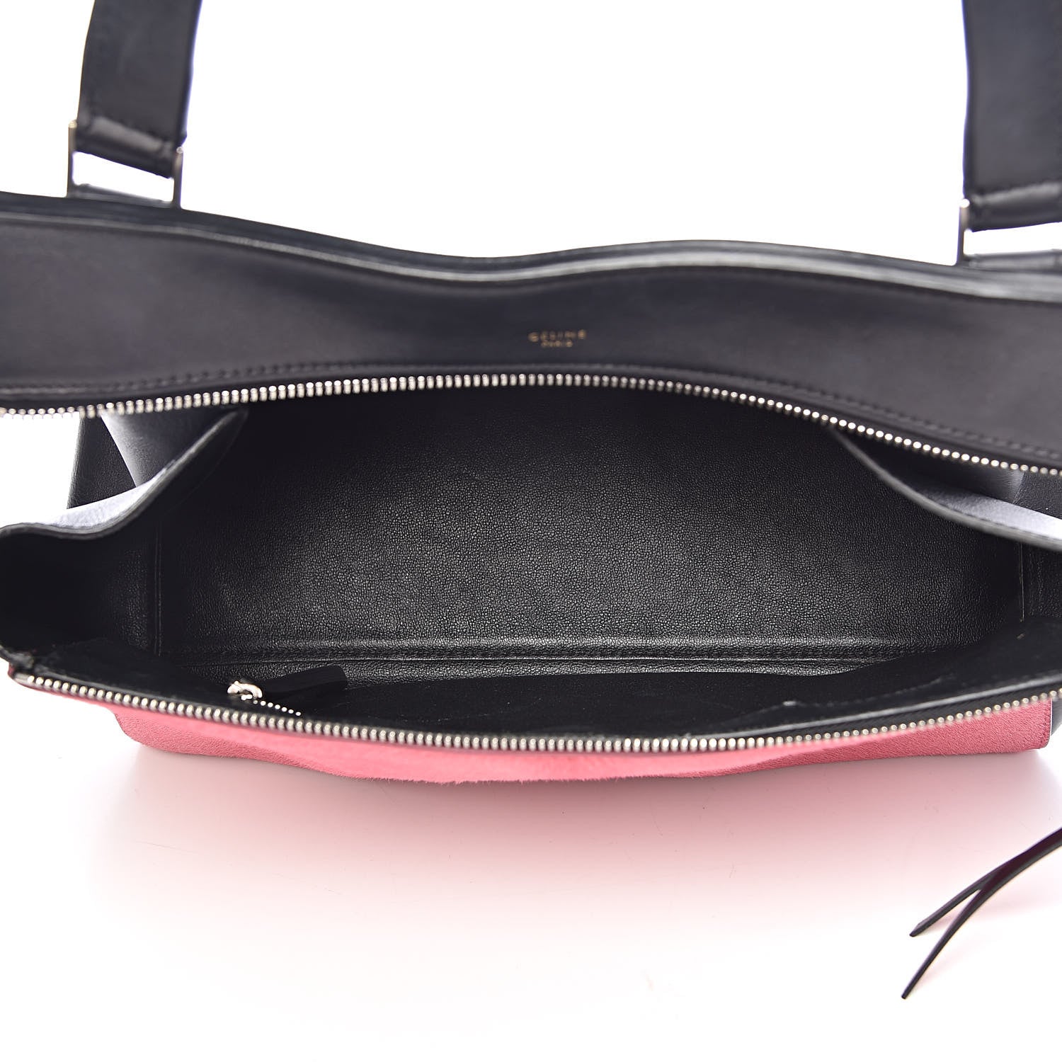 Celine Pony Hair Calfskin Small Tri-Color Edge Shoulder Bag Pink 5 of 15