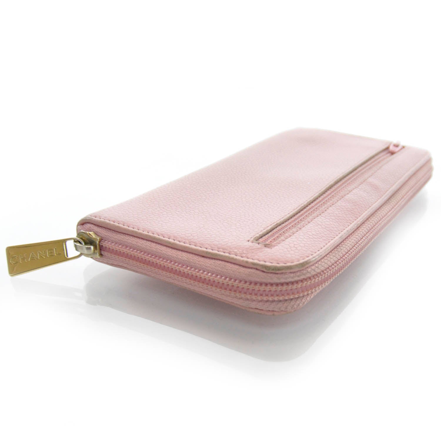 Chanel Caviar Zip Around Wallet Pink 4 of 8