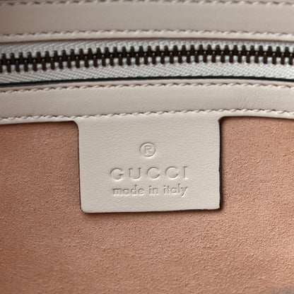 Gucci Calfskin Matelasse Sylvie Web Small GG Marmont Top Handle Shoulder Bag White 6 of 10