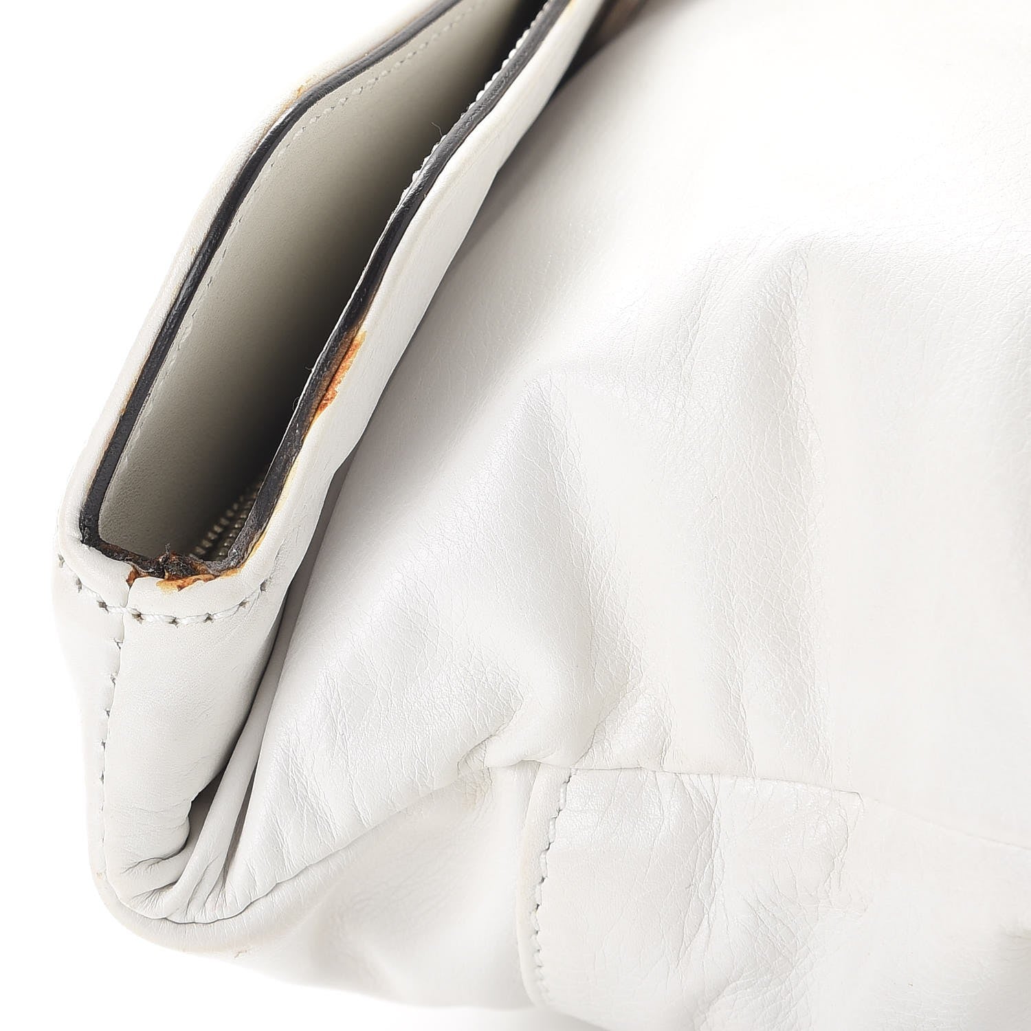 Gucci Calfskin Bamboo Croisette Clutch White 15 of 17
