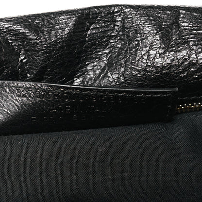 Balenciaga Agneau Giant 12 Gold Hardware Envelope Strap Clutch Black 6 of 8