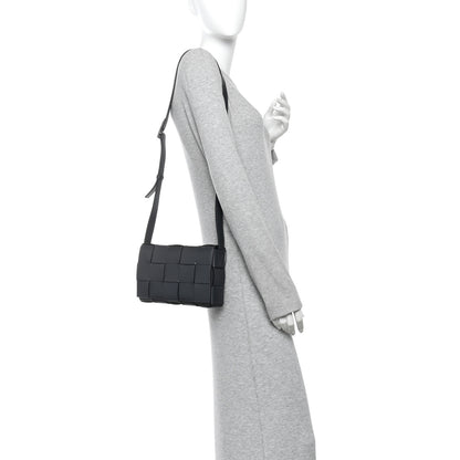 Bottega Veneta Lambskin Maxi Intreccio Small Cassette Crossbody Bag Ardoise Glacier 2 of 9