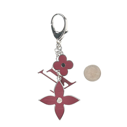 Louis Vuitton Fleur d Epi Bag Charm Fuchsia 2 of 4
