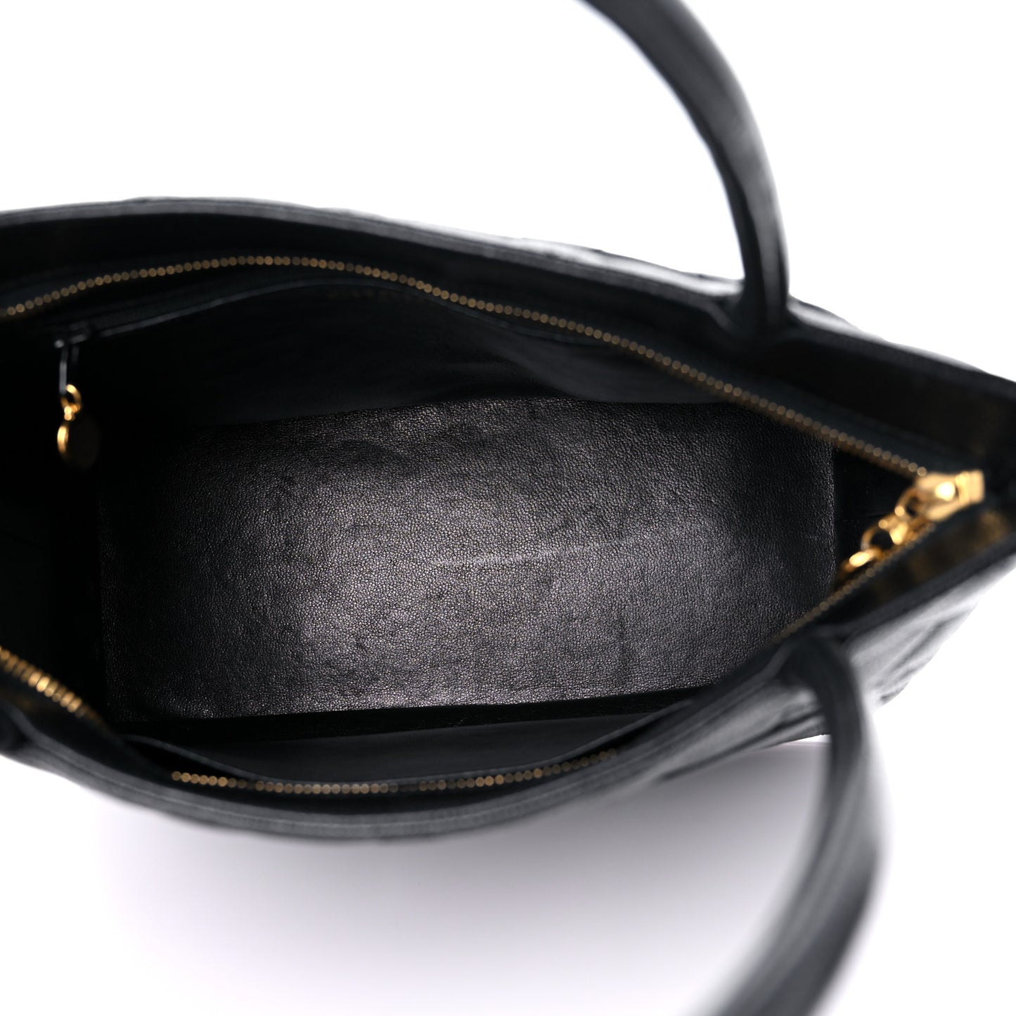 Caviar Quilted Medallion Tote Black