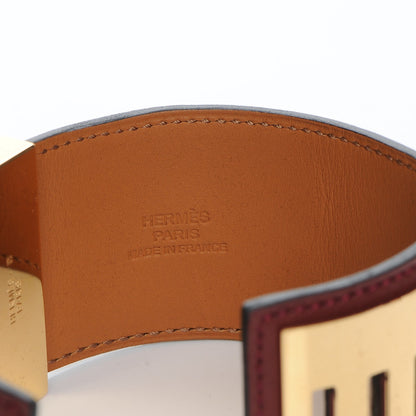 Hermes Tadelakt Collier De Chien CDC Bracelet S Rouge H 7 of 9