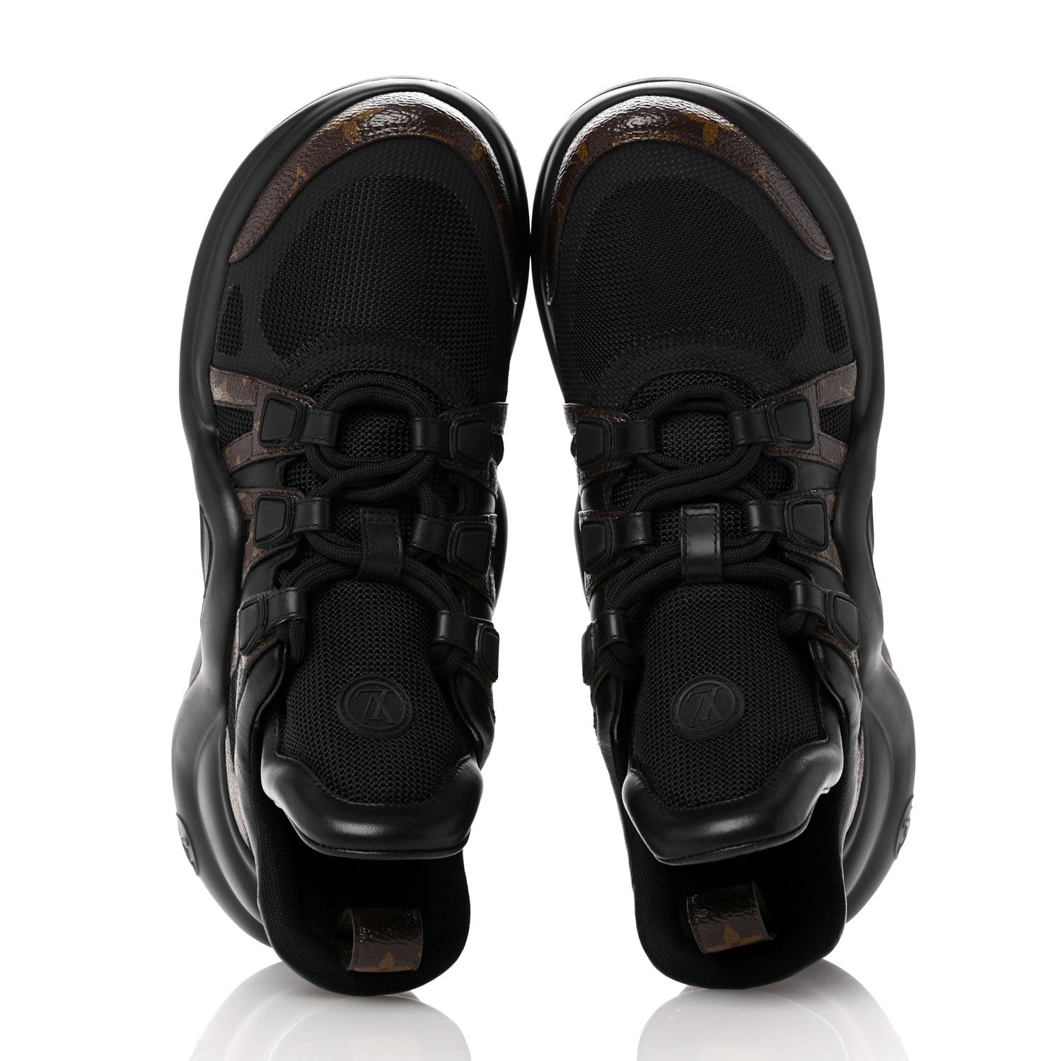 Louis Vuitton Calfskin Patent Monogram LV Archlight Sneakers 39 Black 2 of 9