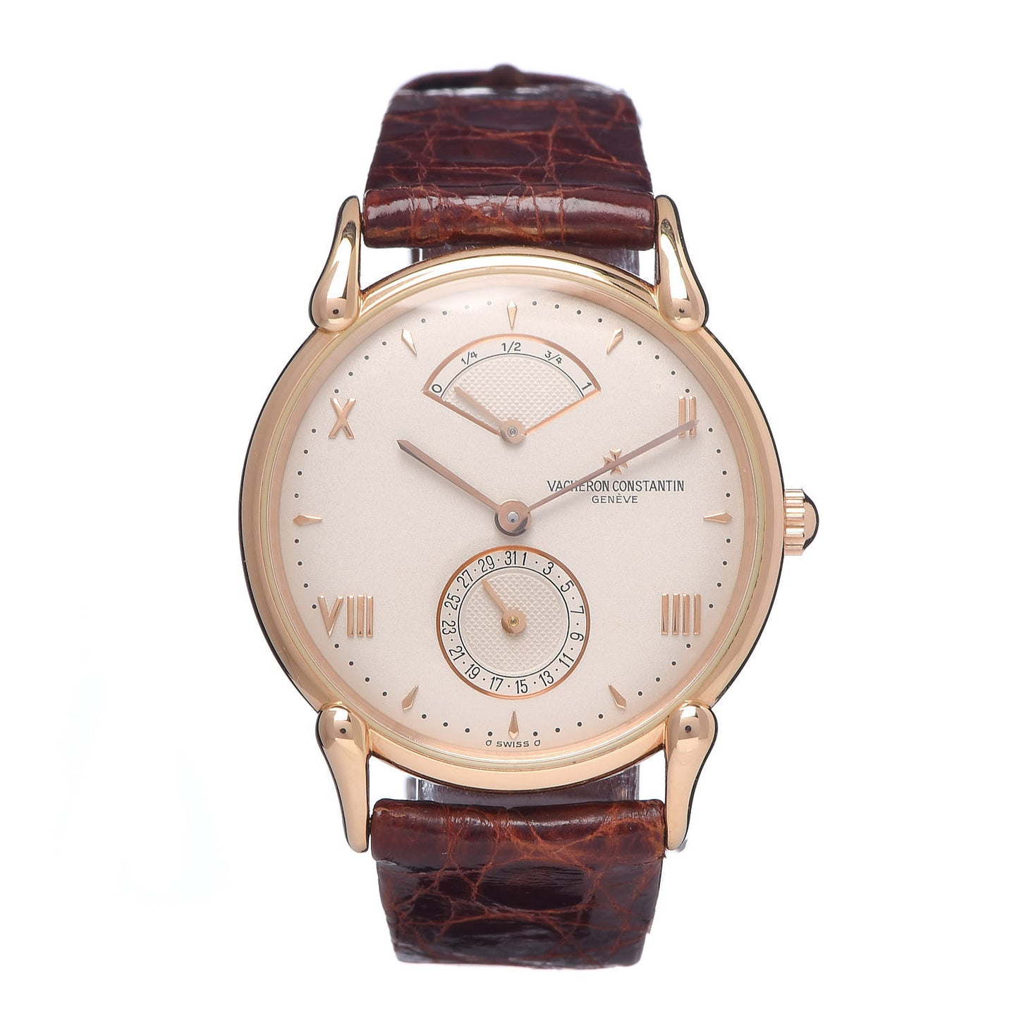 18K Pink Gold Alligator 31.5mm Les Historiques Tour de L'ile Power Reserve Manual Winding Watch 48100/000J-3