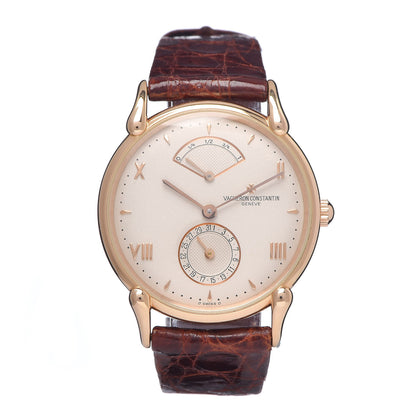 Vacheron Constantin 18K Pink Gold Alligator 31.5mm Les Historiques Tour de L'ile Power Reserve Manual Winding Watch 48100/000J-3 1 of 7