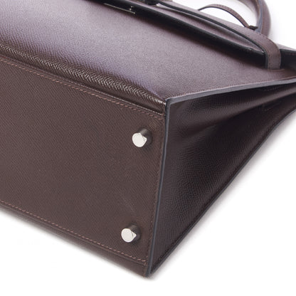 Hermes Epsom Kelly Sellier 32 Chocolate 7 of 33