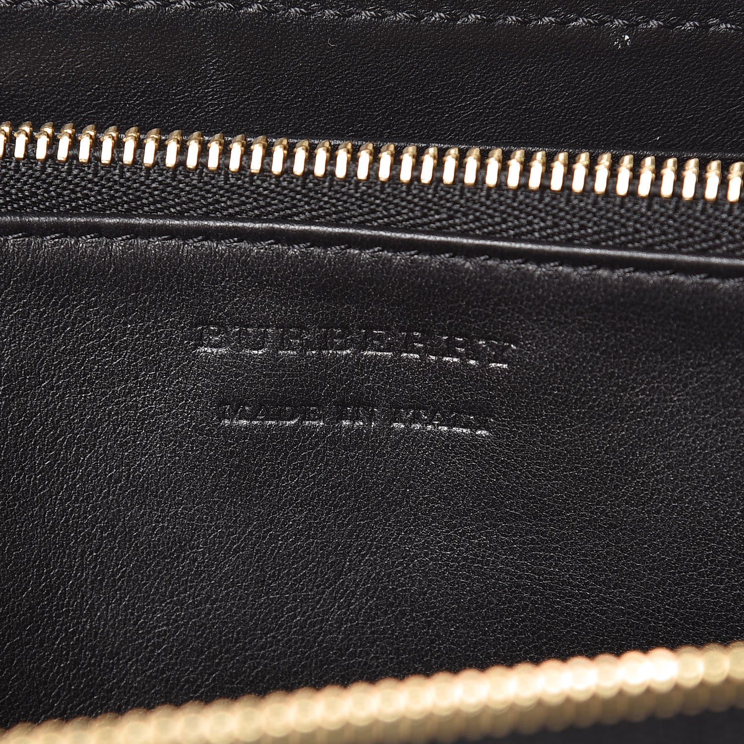 Burberry Calfskin House Check Elmore Zip Around Wallet Black 7 of 8
