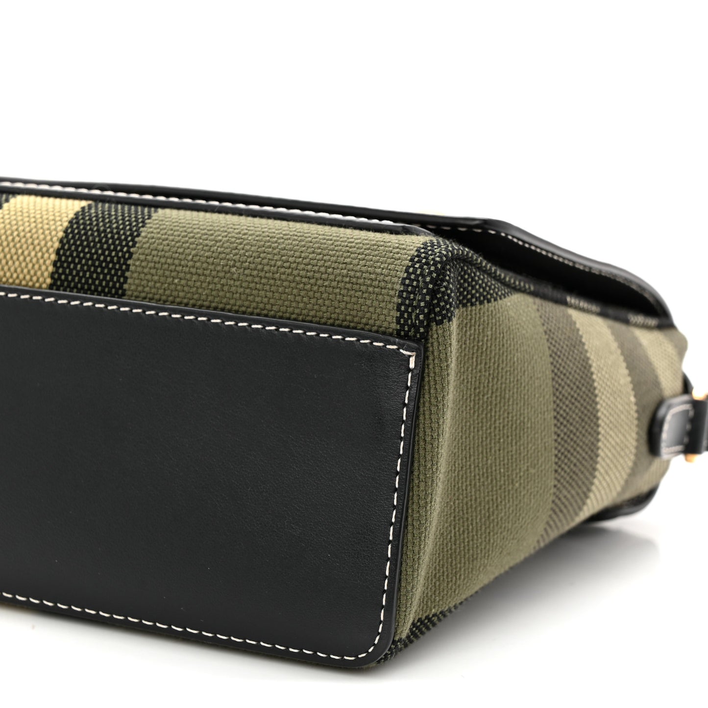 Calfskin Tartan Note Crossbody Bag Military Green
