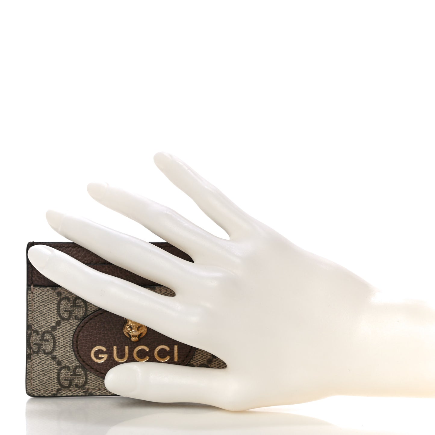 GG Supreme Monogram Neo Vintage Card Holder Beige Crop New Acero