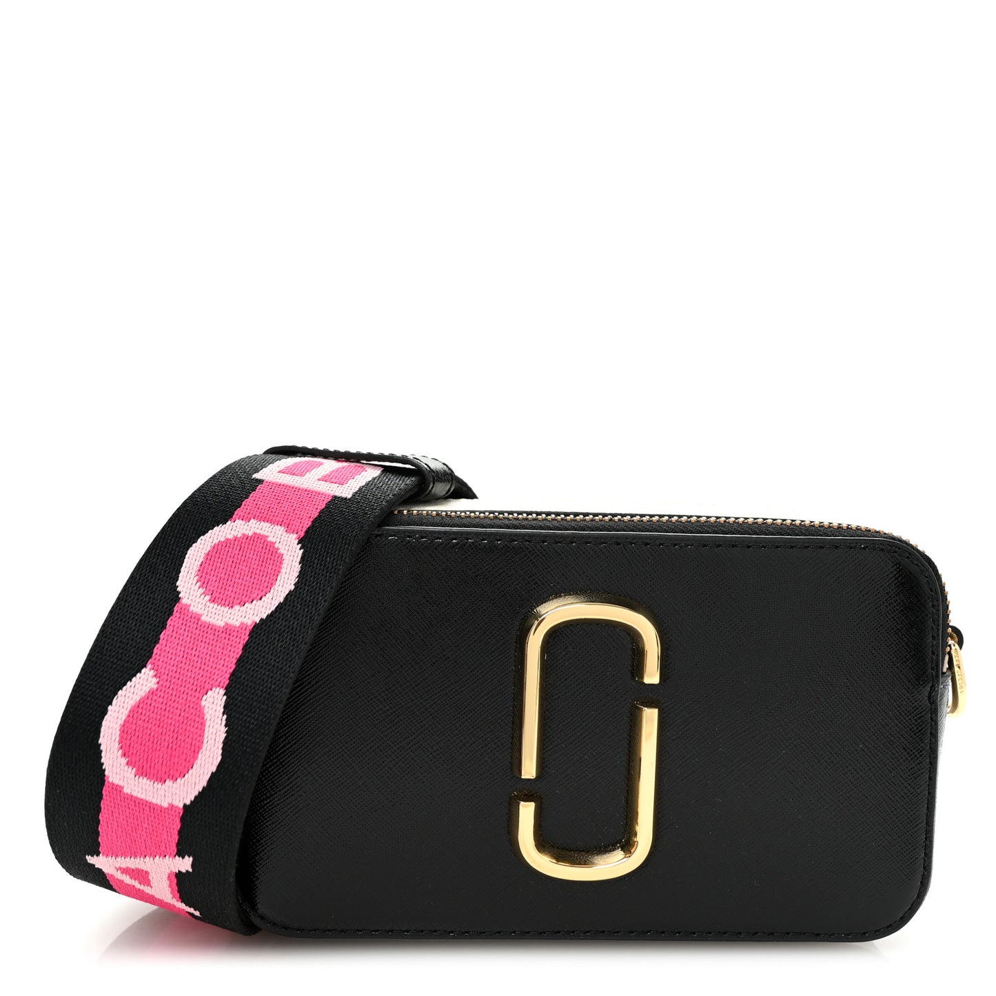 Saffiano Snapshot Camera Bag Black Grey