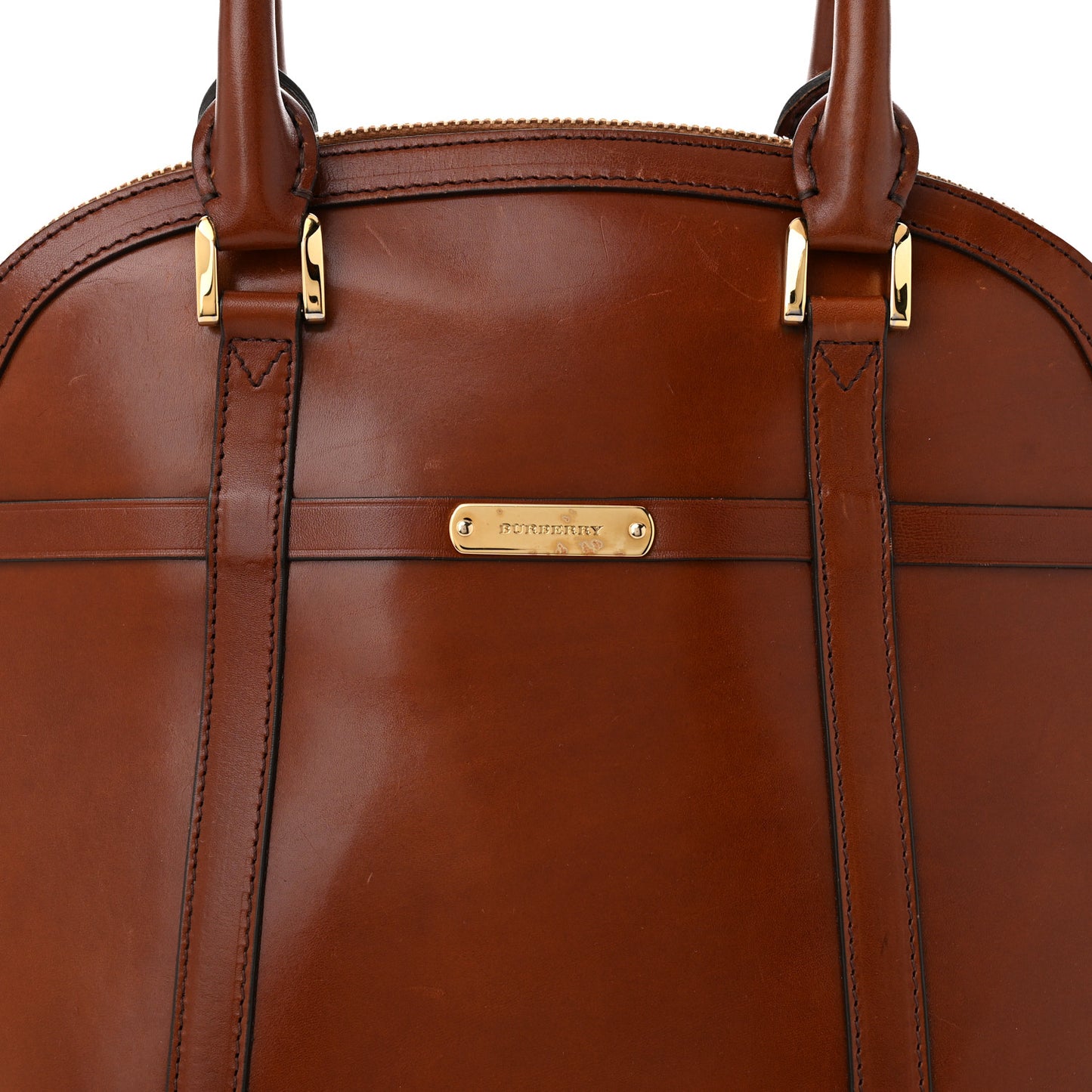 Bridle Calfskin Medium Orchard Bowling Bag Dark Tan