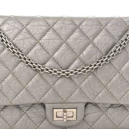 Chanel Metallic Aged Calfskin Quilted 2.55 Reissue 226 Flap Silver 8 of 16