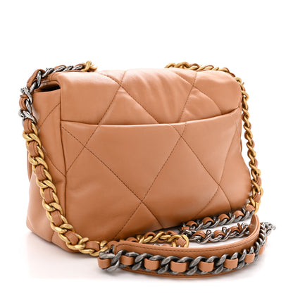 Chanel Lambskin Quilted Medium Chanel 19 Flap Brown 3 of 11