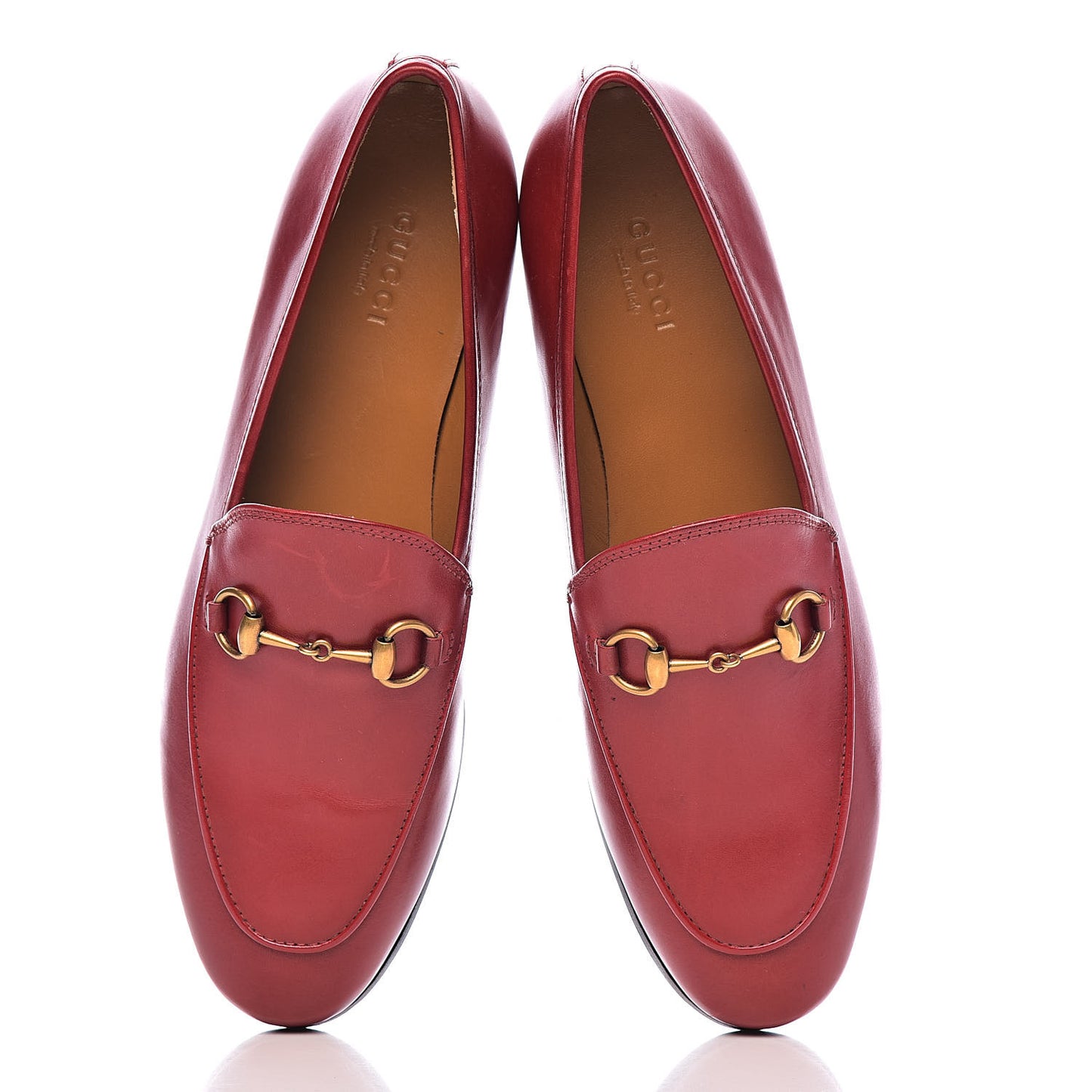 Calfskin Womens Jordaan Loafers 37.5 Hibiscus Red