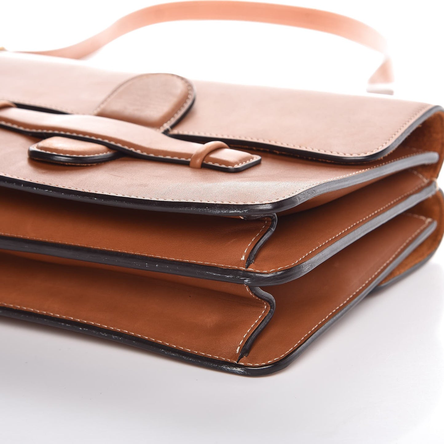 Natural Calfskin Medium Symmetrical Bag Chestnut