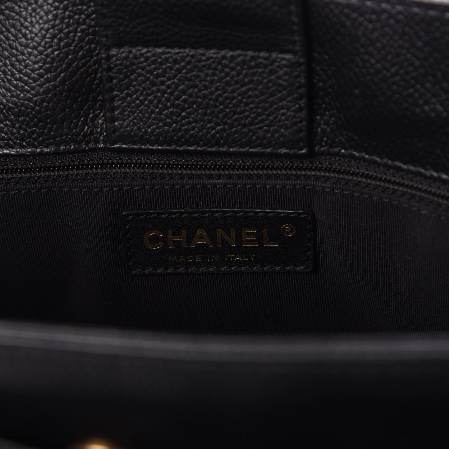 Calfskin Cerf Executive Shopper Tote Black