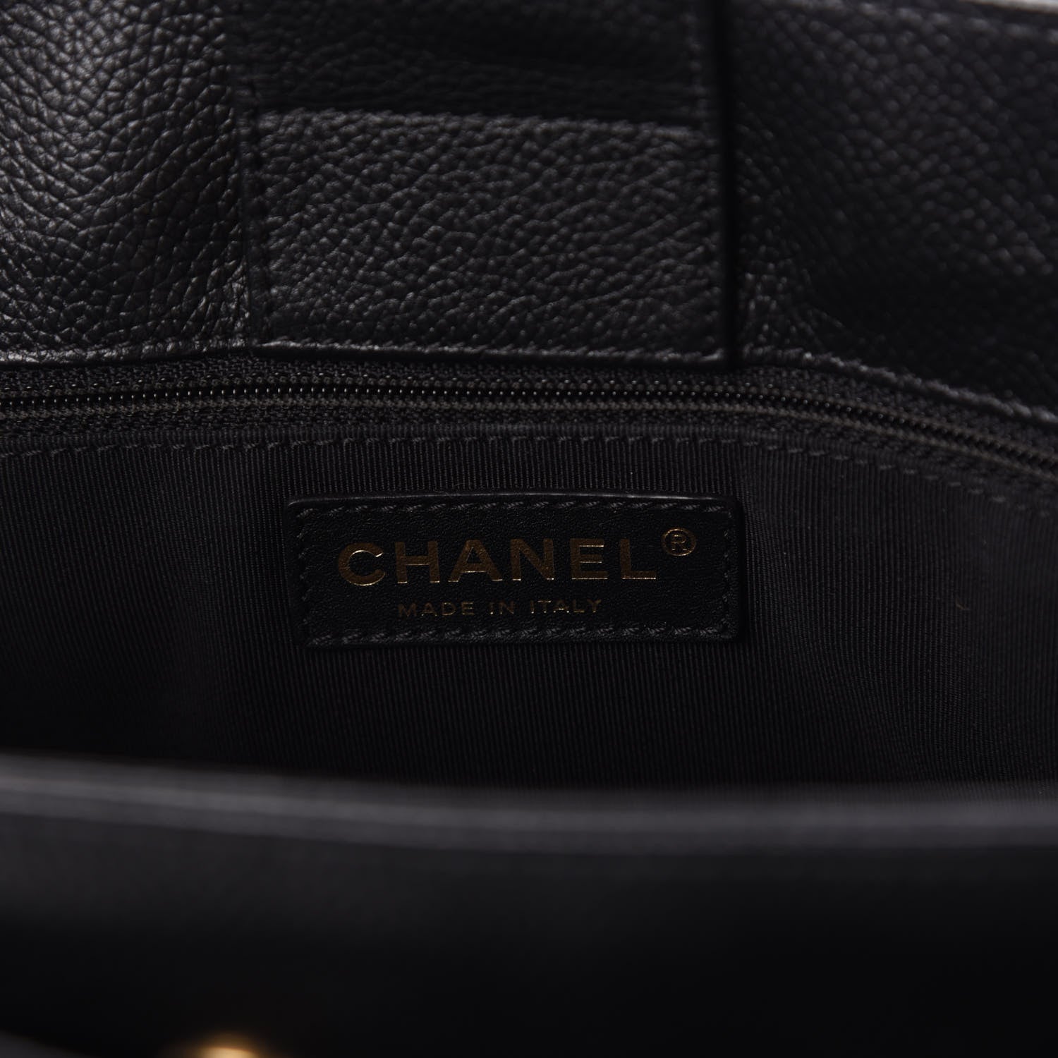 Chanel Calfskin Cerf Executive Shopper Tote Black 6 of 10