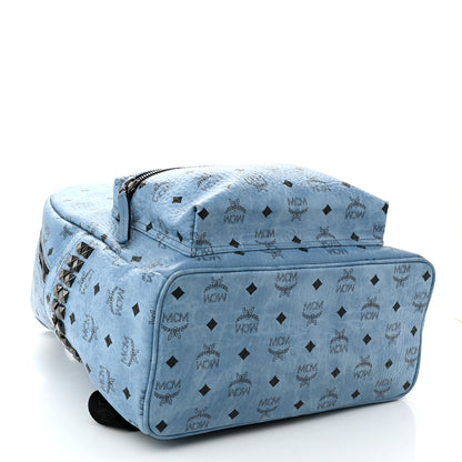 MCM Visetos Medium Side Stud Stark Backpack Light Blue 3 of 8