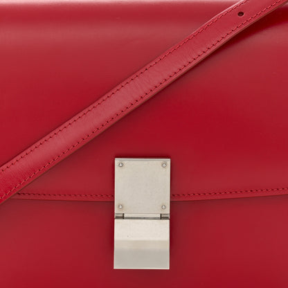 Celine Box Calfskin Medium Classic Box Flap Bag Red 8 of 14
