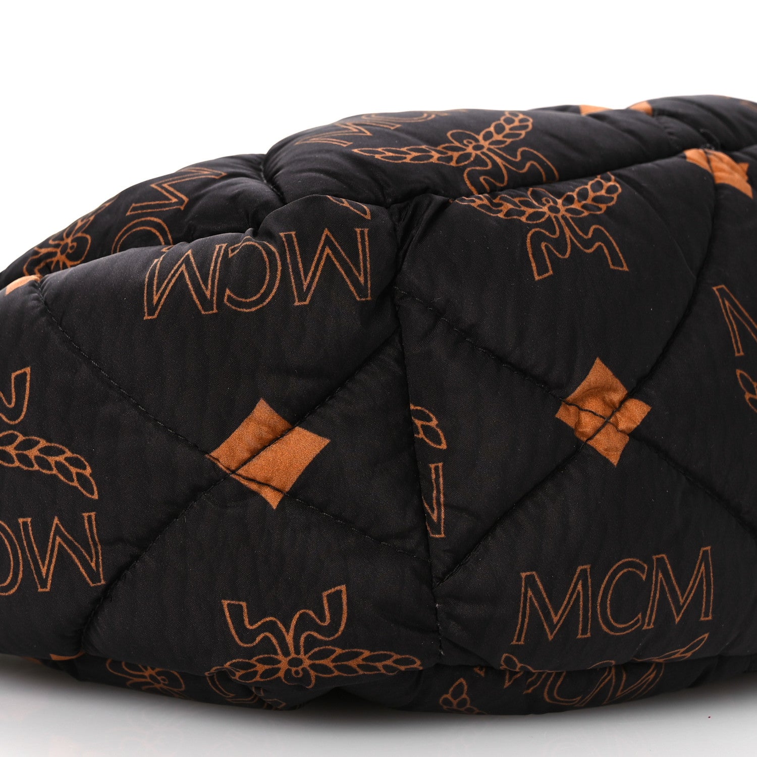MCM Maxi Visetos Nylon Quilted Mini Aren Hobo Black 9 of 12