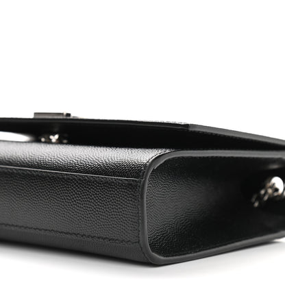 Saint Laurent Grain De Poudre Small Monogram Kate Satchel Black 8 of 8