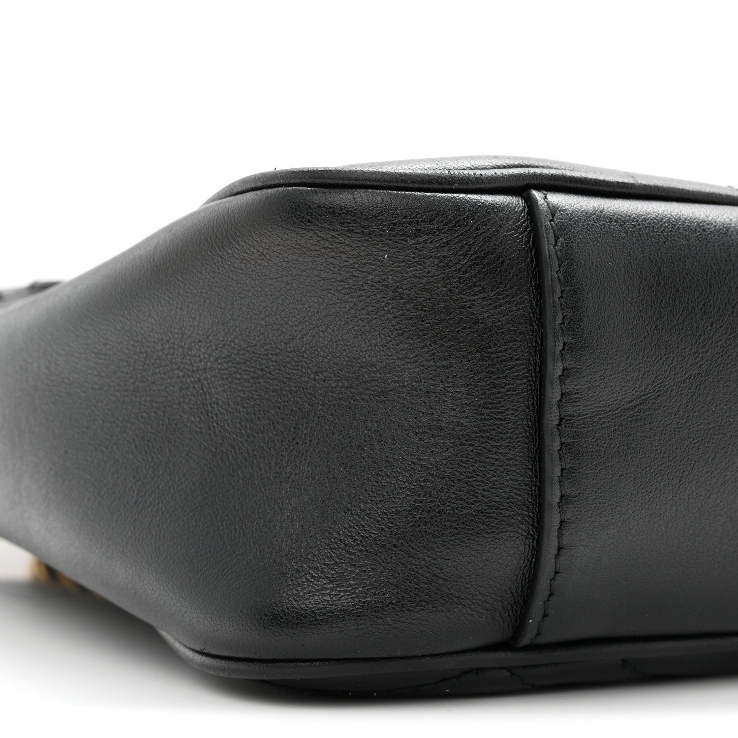 Gucci Calfskin Matelasse Medium GG Marmont Shoulder Bag Black 9 of 10
