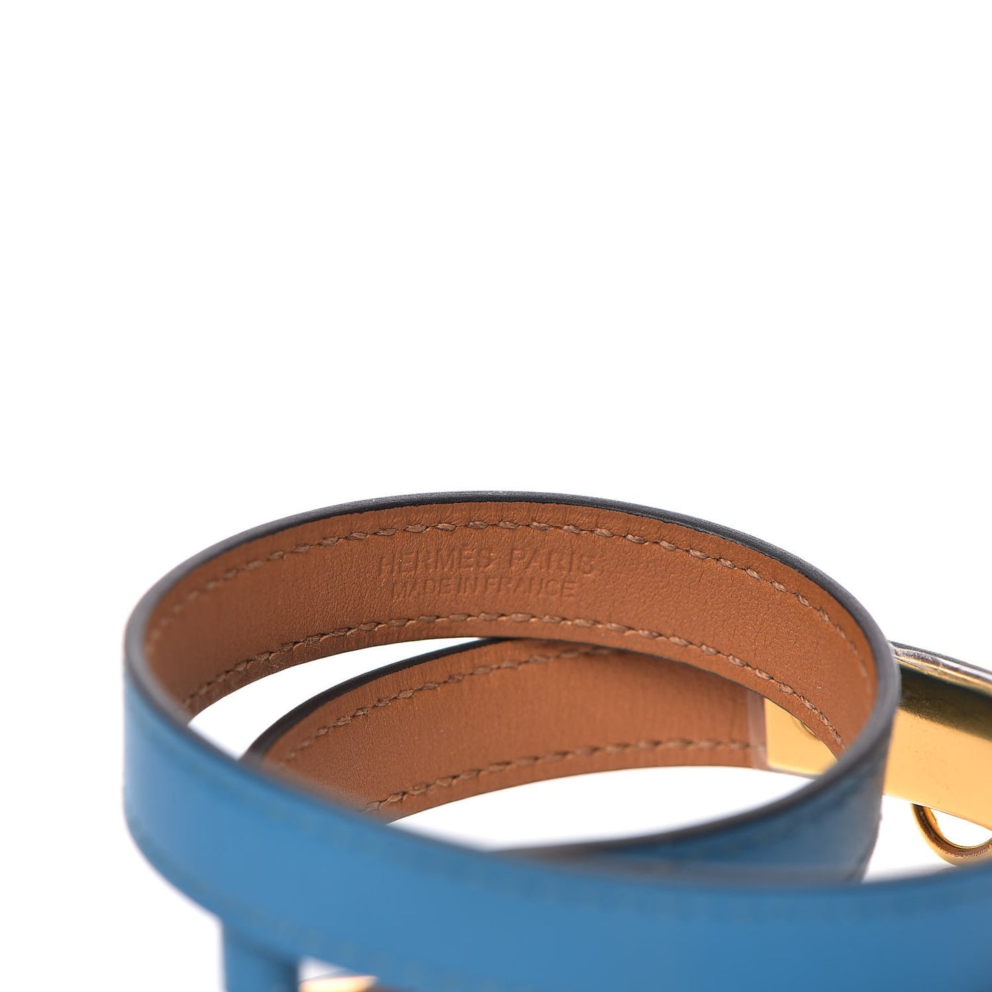 Tadelakt Rivale Double Tour Bracelet M Bleu Izmir