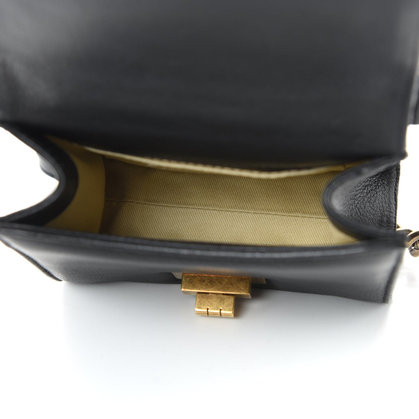Goatskin Quilted Small Rita Top Handle Flap Black