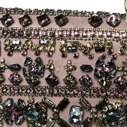 Valentino Garavani Vitello Crystal Embellished Medium Glam Lock Rockstud Flap Poudre 19 of 28