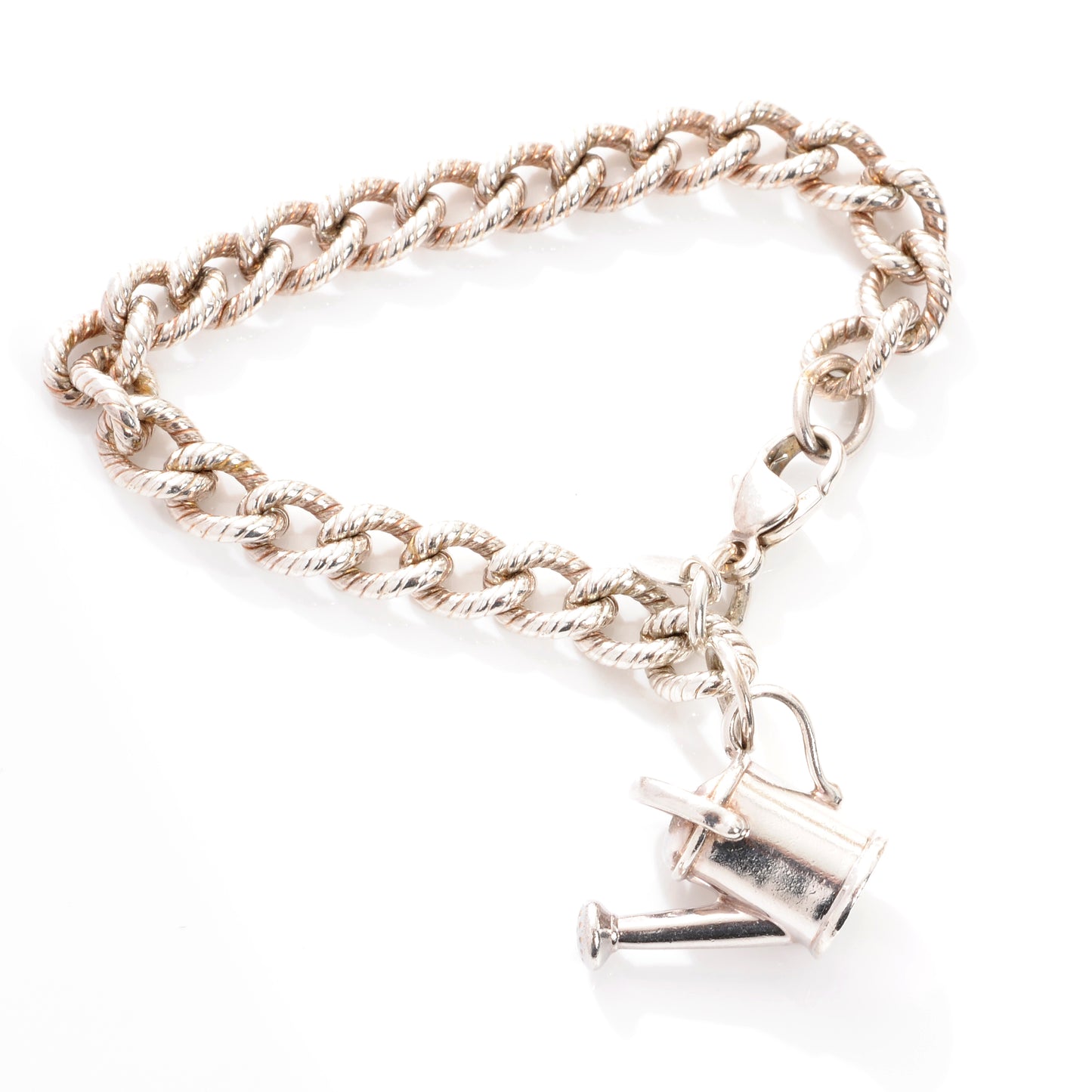Sterling Silver Watering Can Charm Bracelet