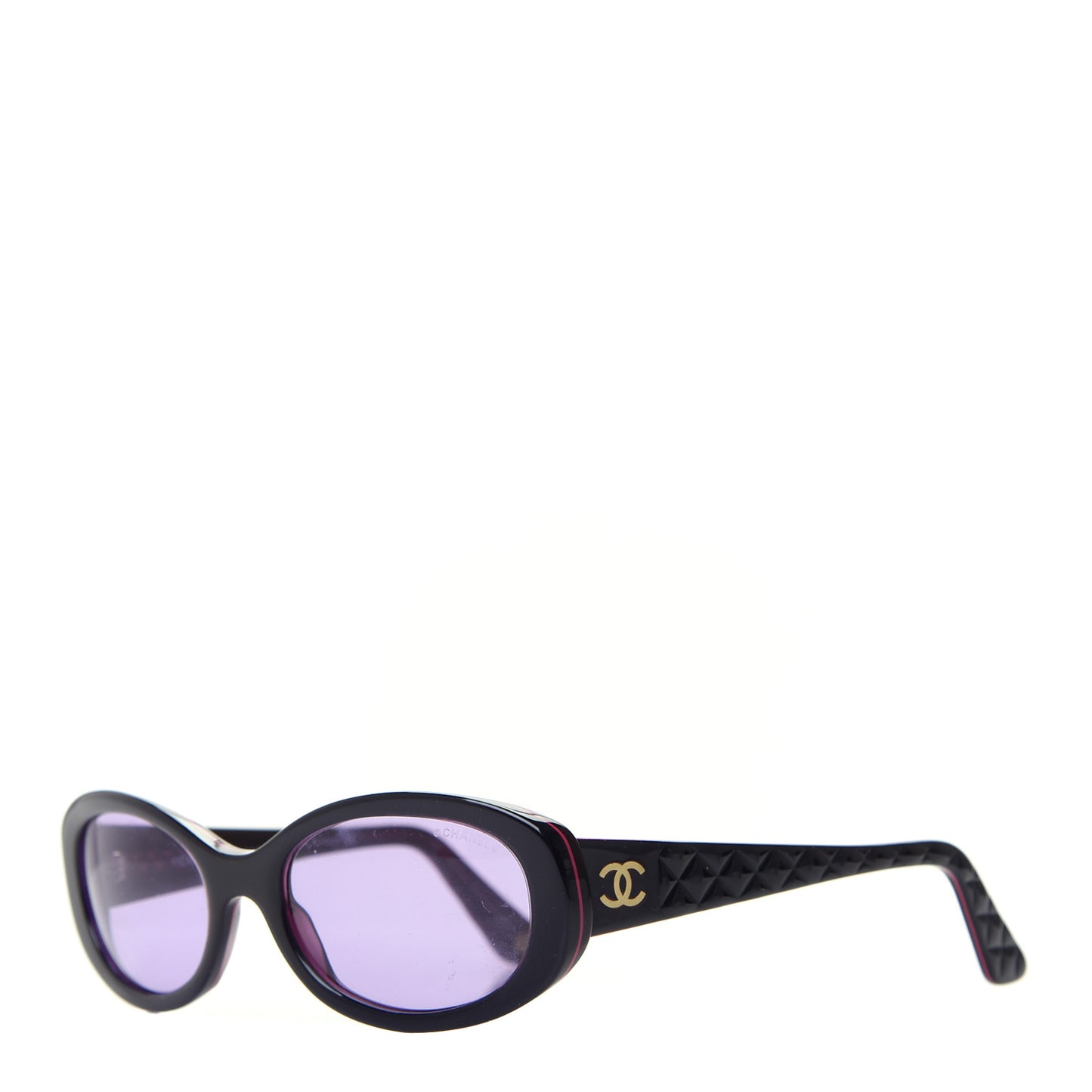 Acetate Quilted CC Sunglasses 5023 Black