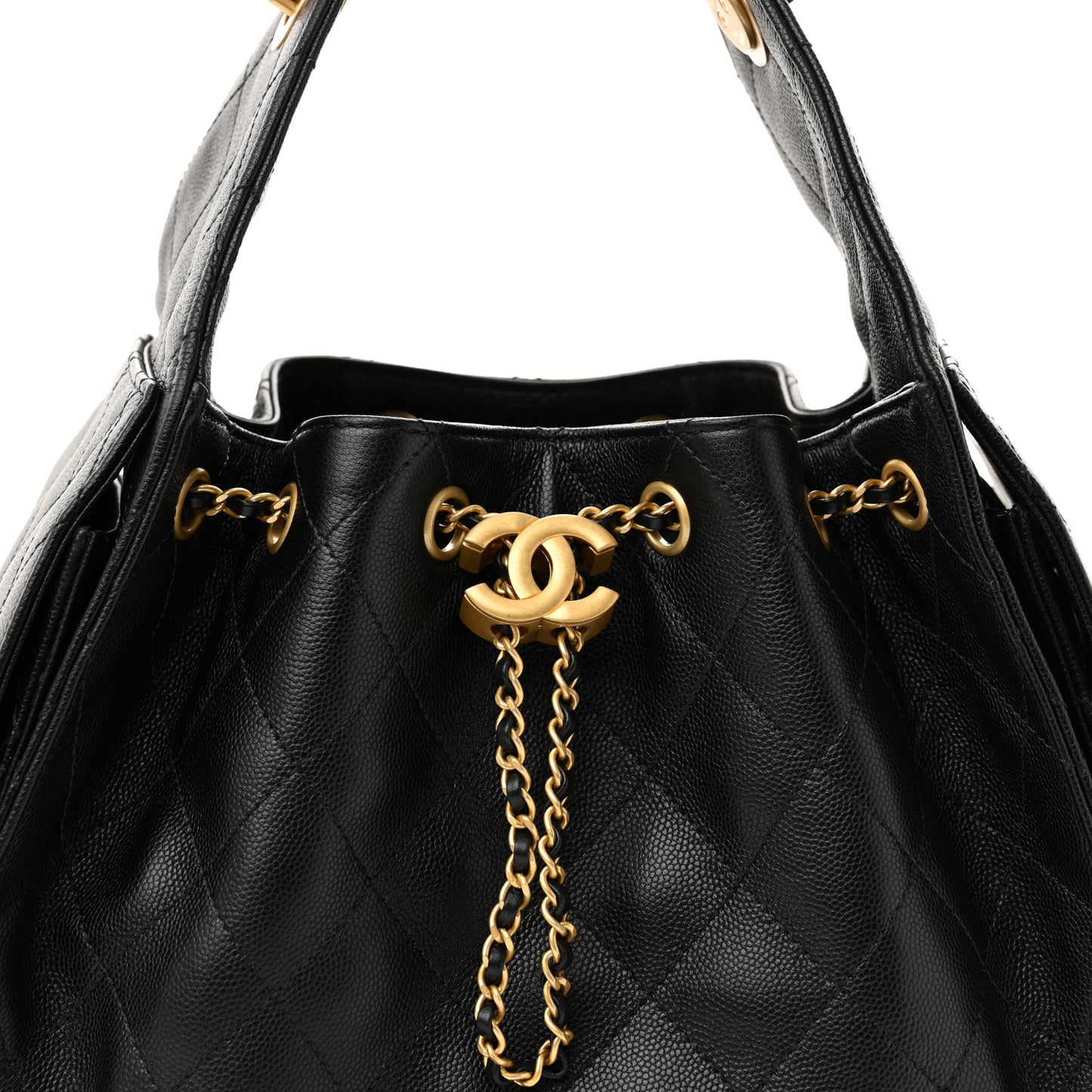 Caviar Quilted Small Chanel 25 Handbag Black