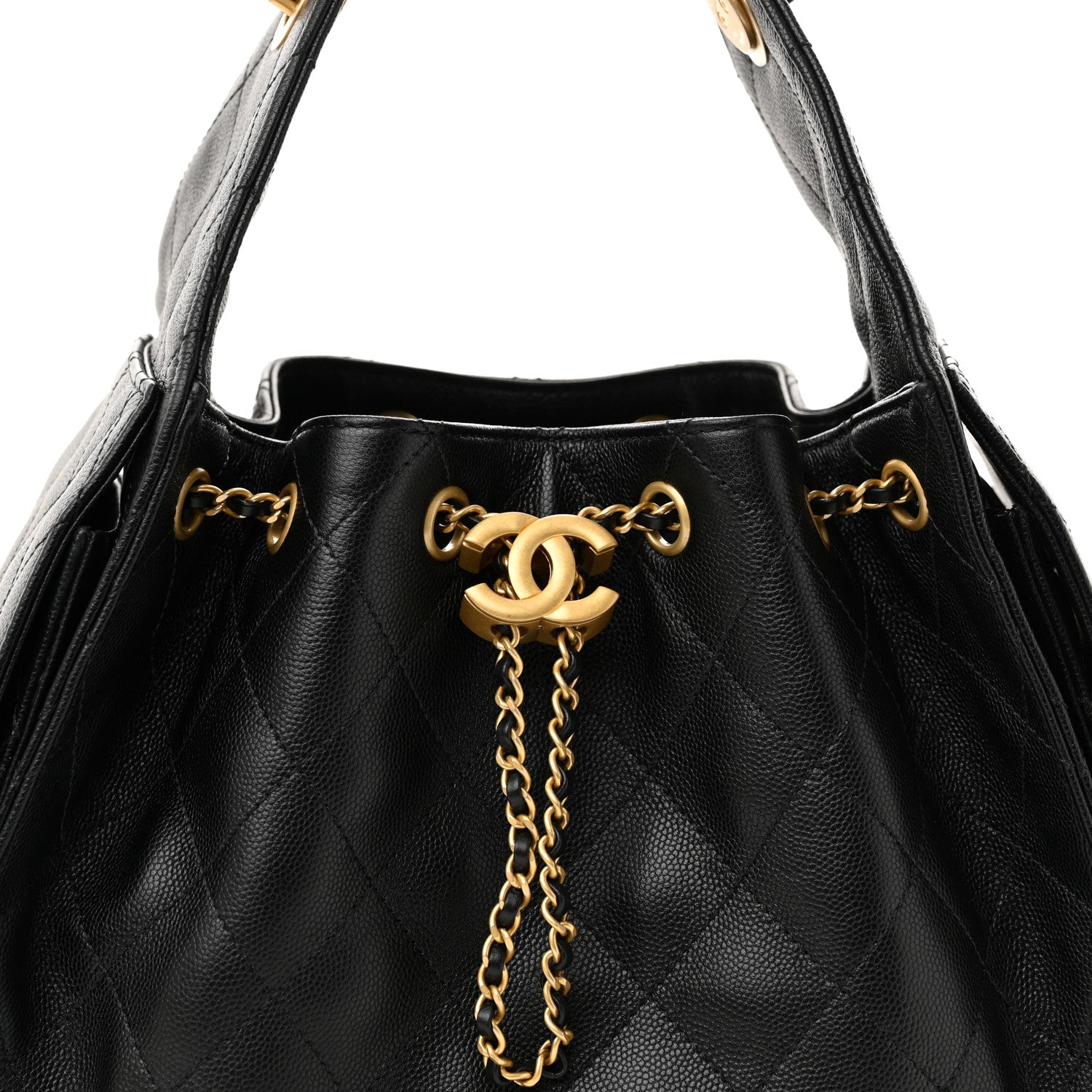 Chanel Caviar Quilted Small Chanel 25 Handbag Black 9 of 12