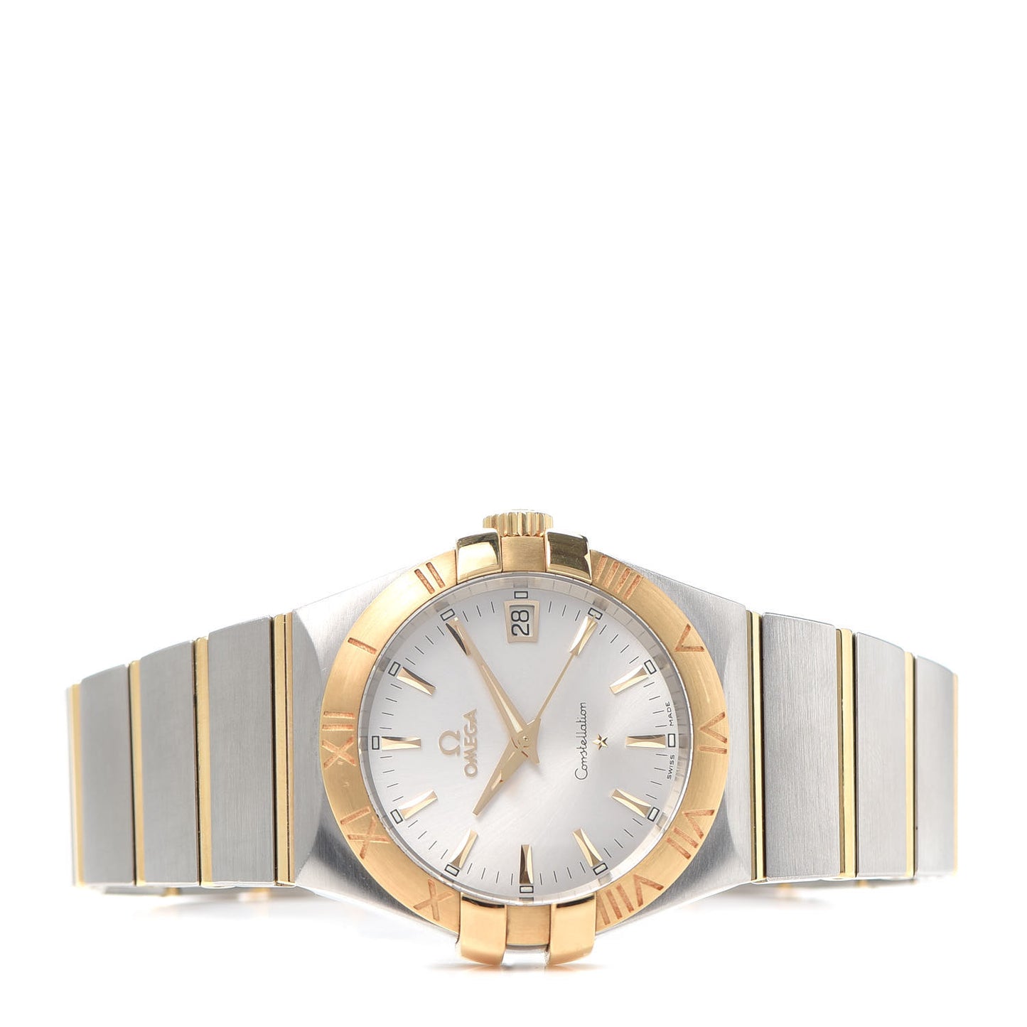 Stainless Steel 18K Yellow Gold 35mm Constellation Quartz Watch 123.20.35.60.02.002