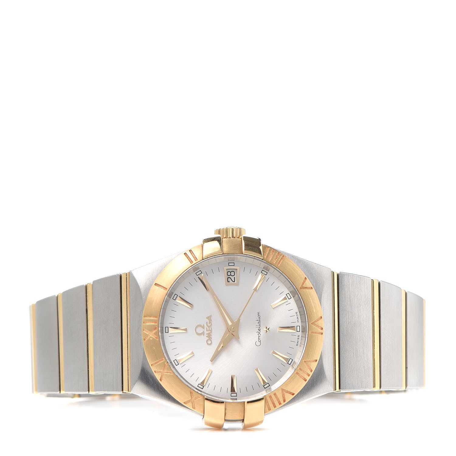 Omega Stainless Steel 18K Yellow Gold 35mm Constellation Quartz Watch 123.20.35.60.02.002 2 of 7