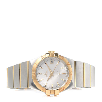 Omega Stainless Steel 18K Yellow Gold 35mm Constellation Quartz Watch 123.20.35.60.02.002 2 of 7